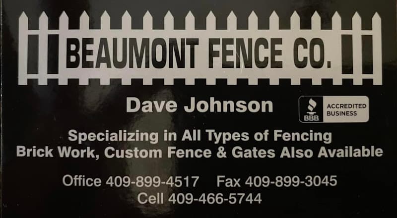 BEAUMONT FENCE CO.