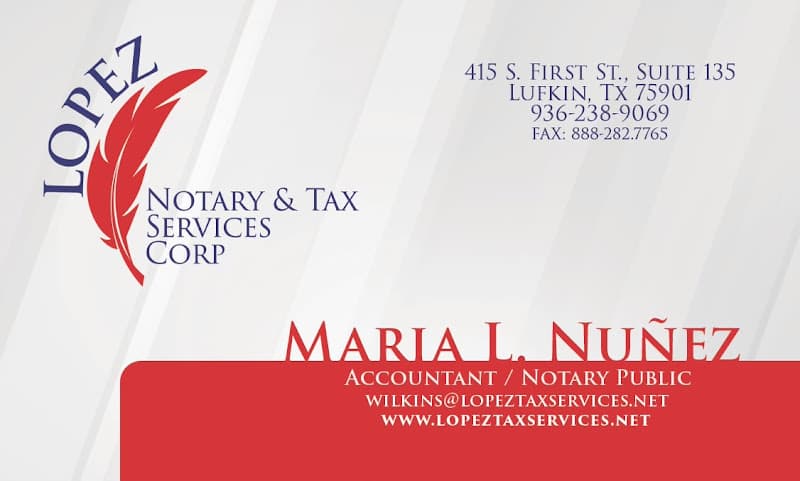 Lopez Notary & Tax Services in Lufkin, TX